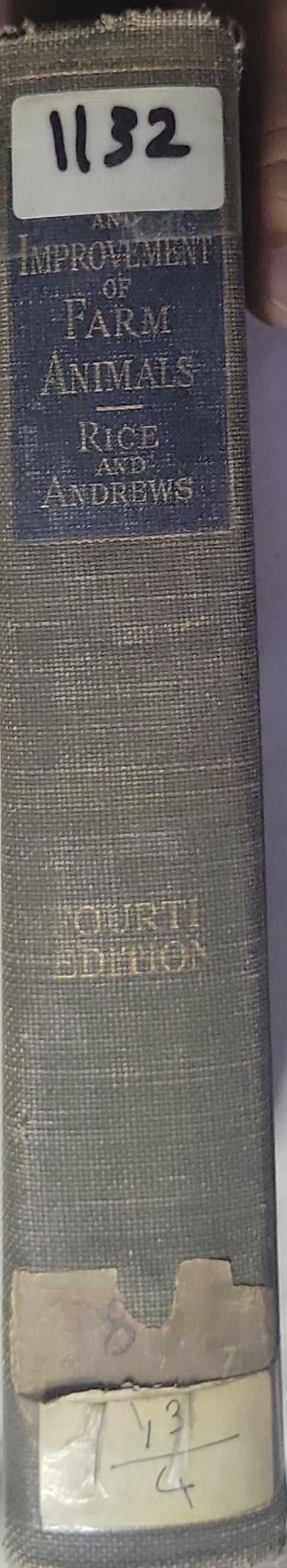Breeding and Improvement of Farm Animals: Fourth Edition, Second Impression (1951)