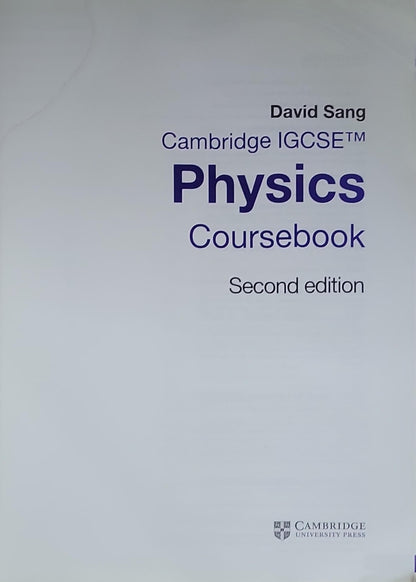 Cambridge IGCSE Physics: Coursebook