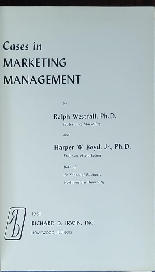 Cases in Marketing Management