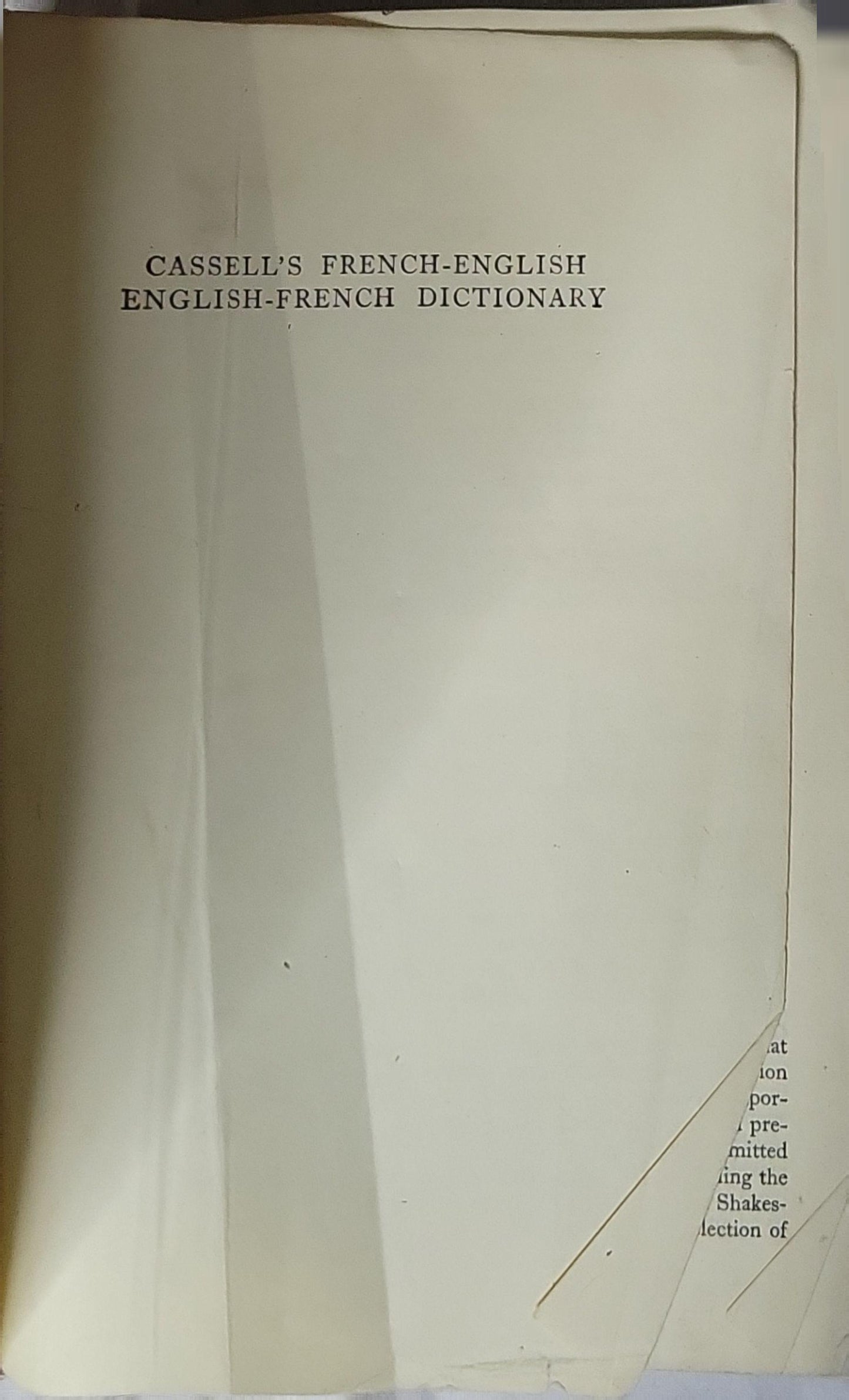 Cassell's French-English English-French Dictionary