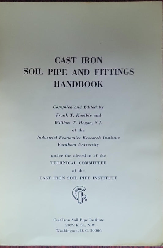 Cast Iron Soil Pipe & Fittings Handbook