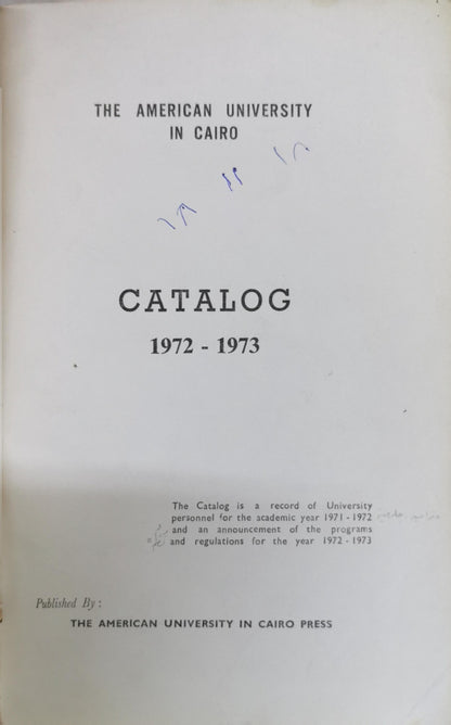 Catalog 1972-1973