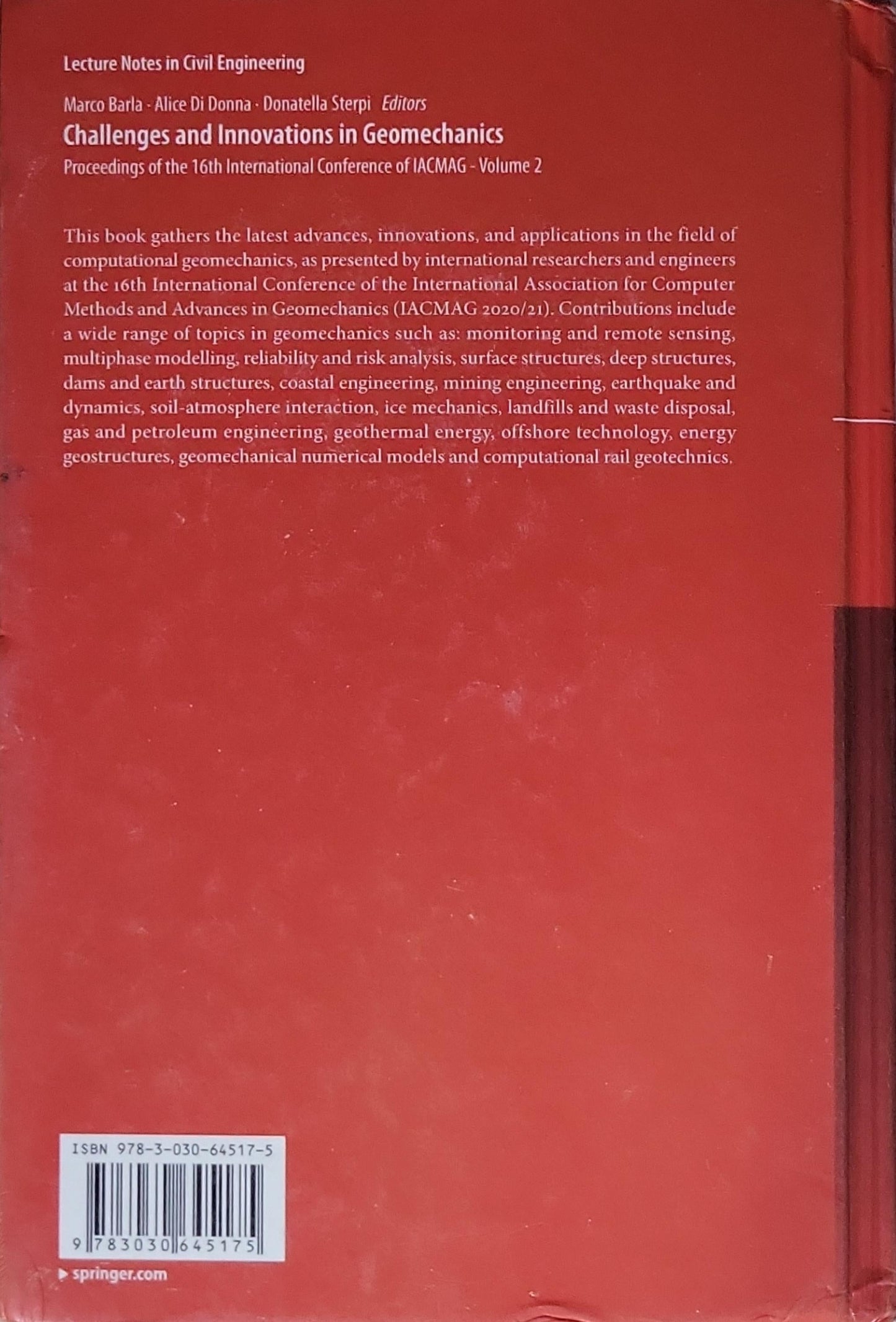 Challenges and Innovations in Geomechanics: Proceedings of the 16th International Conference of IACMAG - Volume 2