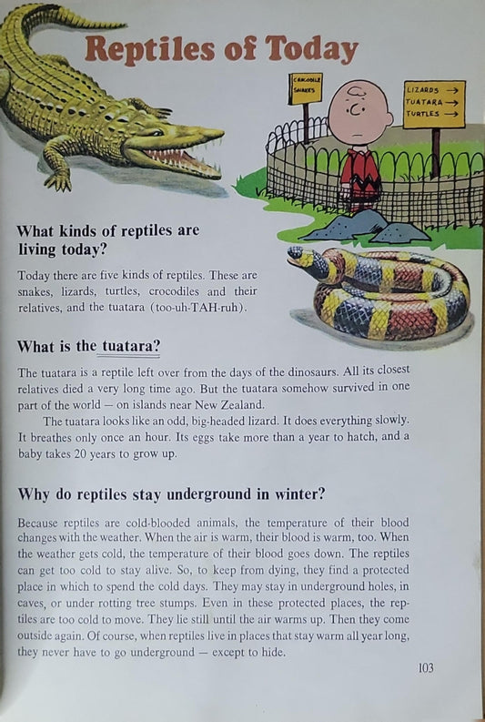 Charlie Brown's Cyclopedia: Featuring All Kinds of Animals from Dinosaurs to Elephants