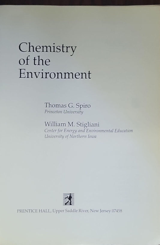 Chemistry of the Environment