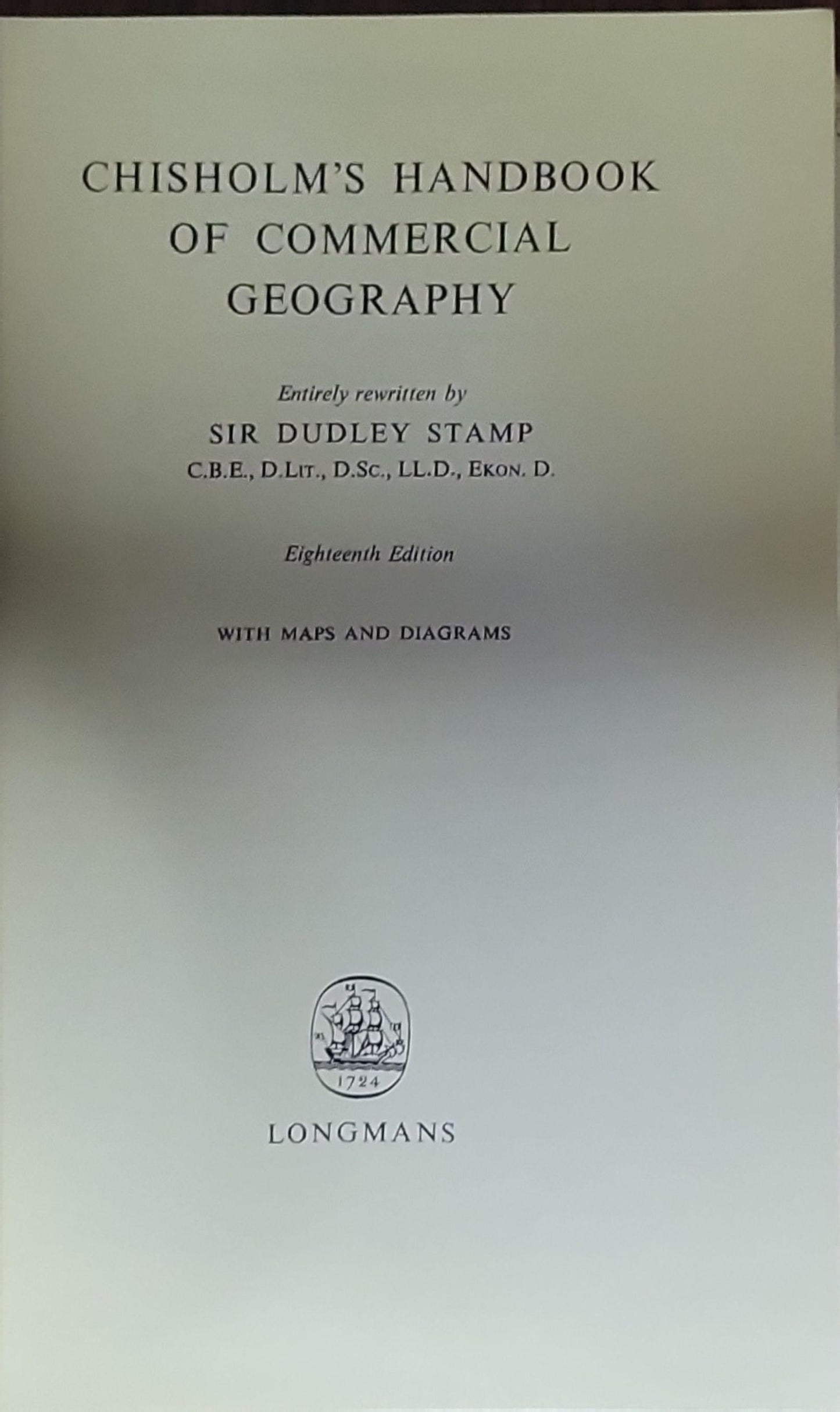 Chisholm's Handbook of Commercial Geography