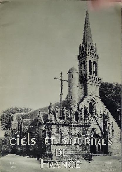 Ciels et Sourires de France: NANTES. – La ville vue de la Loire et entrée du Port. Au loin le pont transbordeur. By G. L. Arlaud