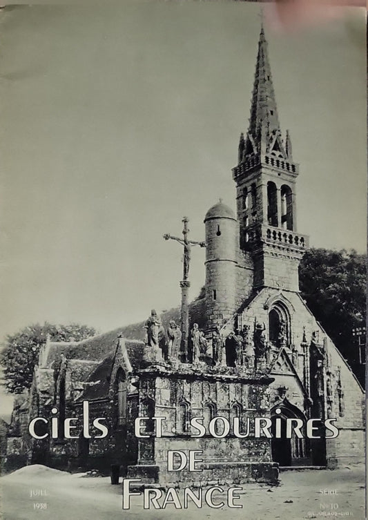 Ciels et Sourires de France: NANTES. – La ville vue de la Loire et entrée du Port. Au loin le pont transbordeur. By G. L. Arlaud