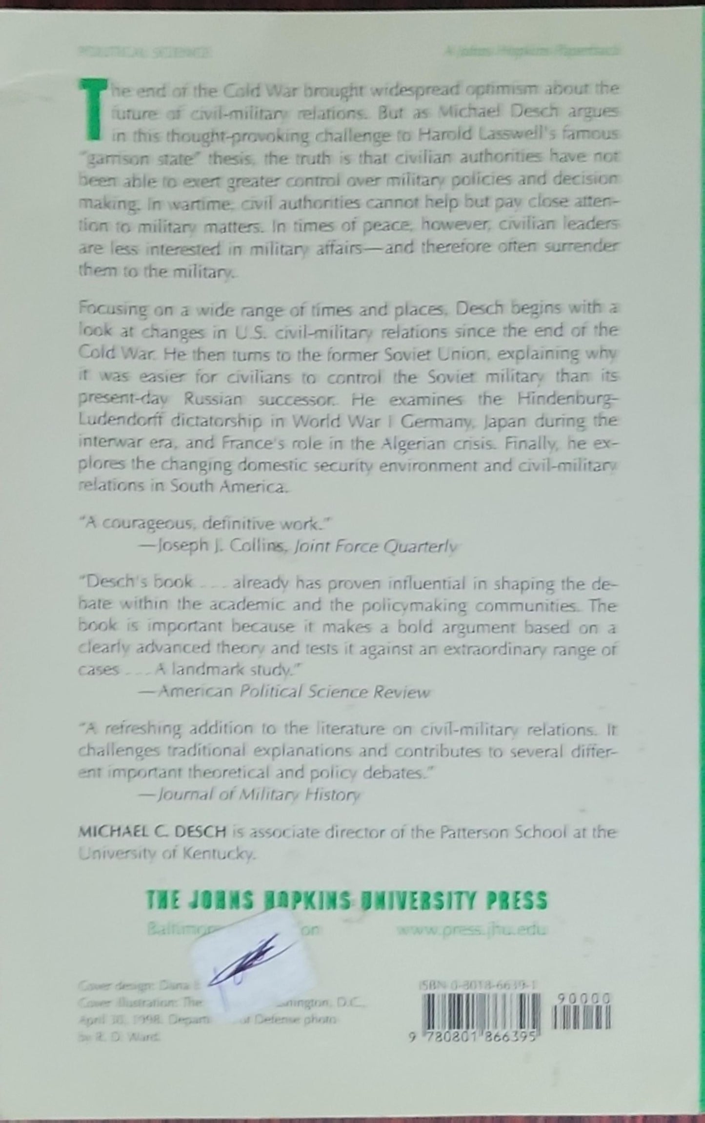Civilian Control of the Military: The Changing Security Environment