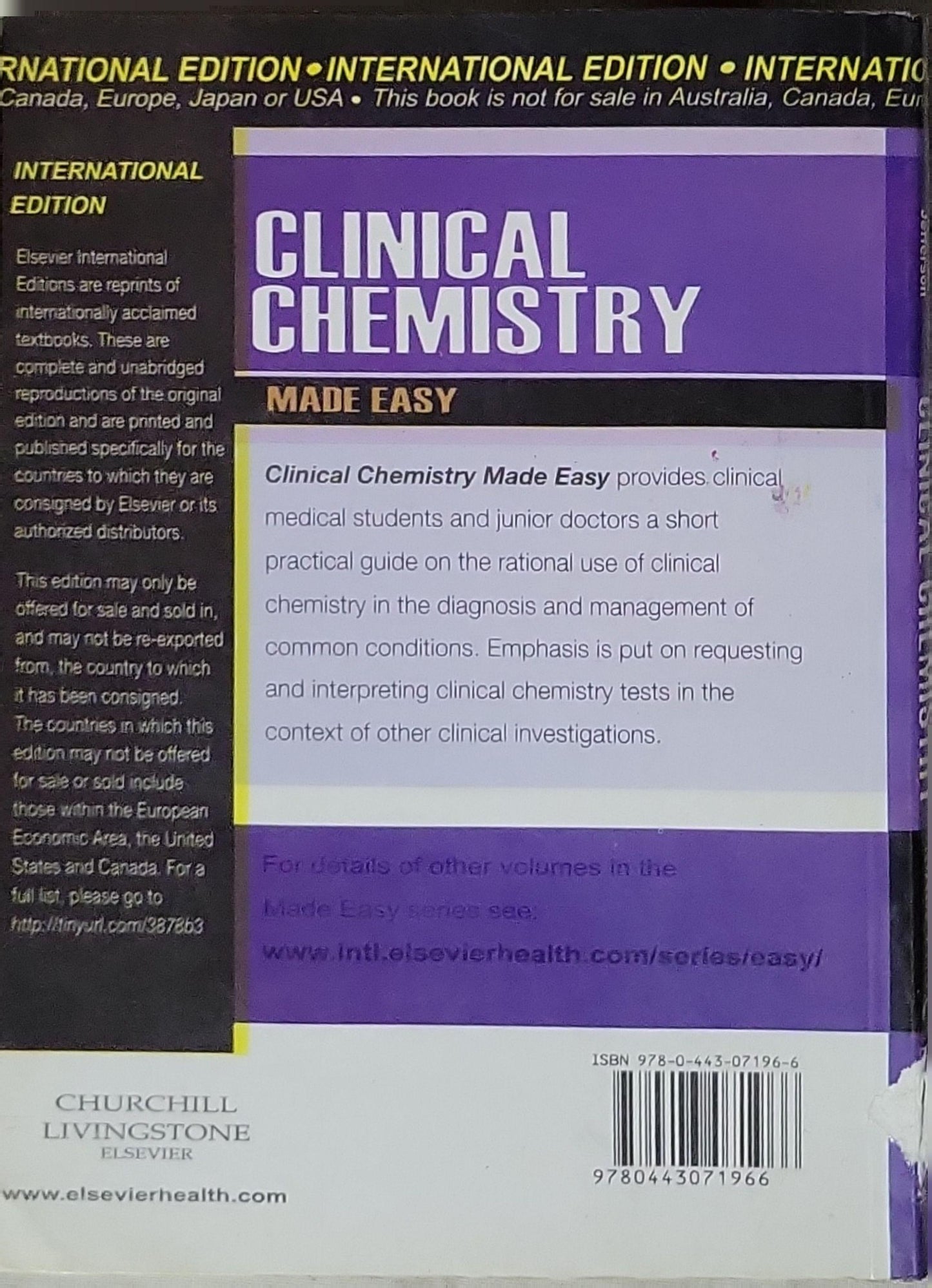 Clinical Chemistry: Made Easy By Jeremy Hughes and Ashley Jefferson