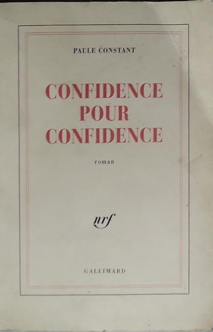 Confidence pour confidence