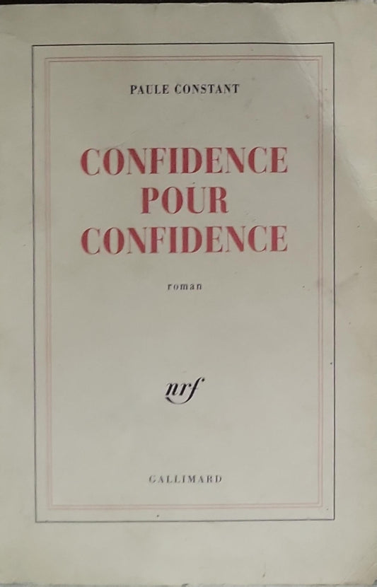 Confidence pour confidence