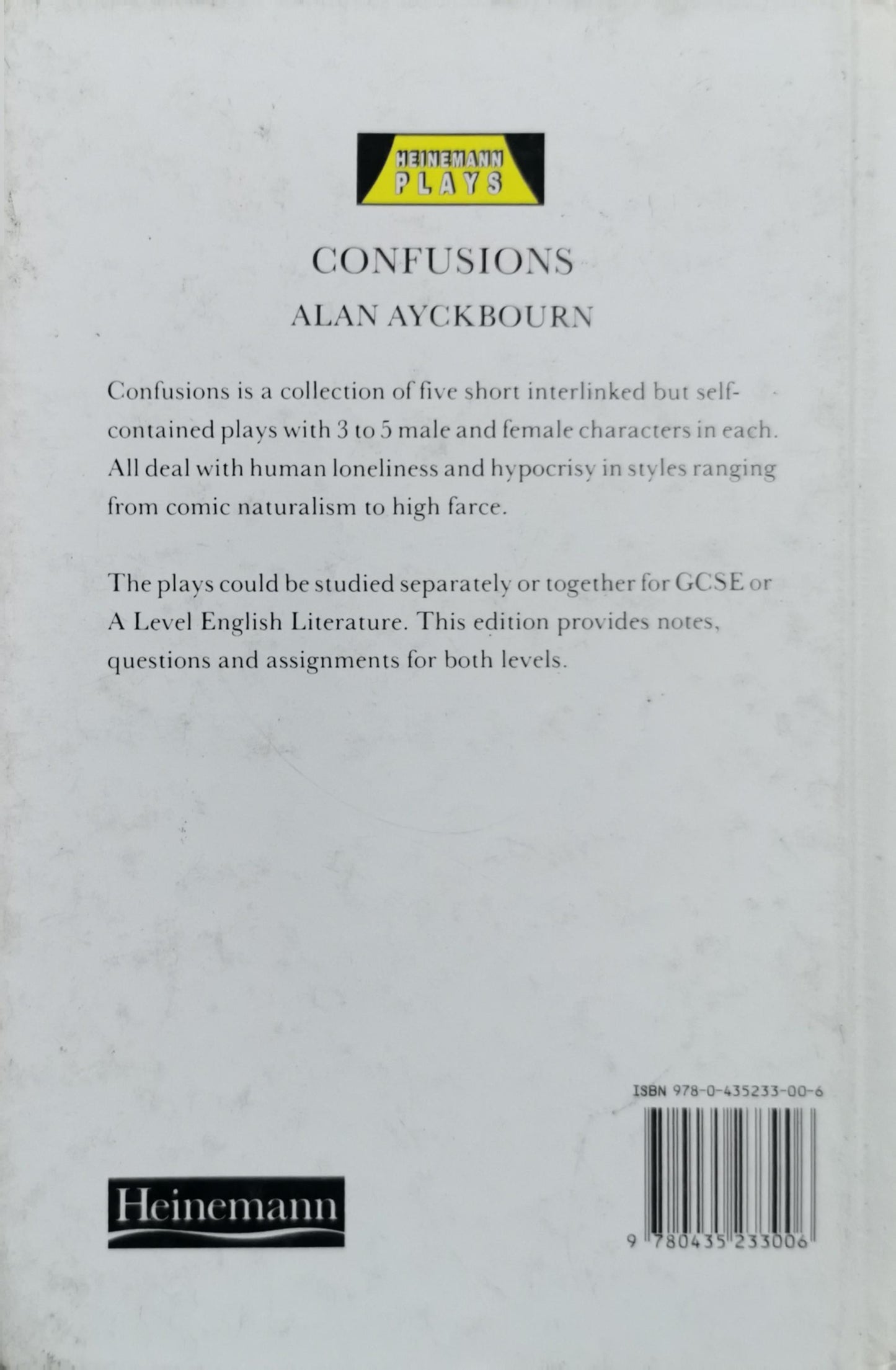 Confusions By Alan Ayckbourn