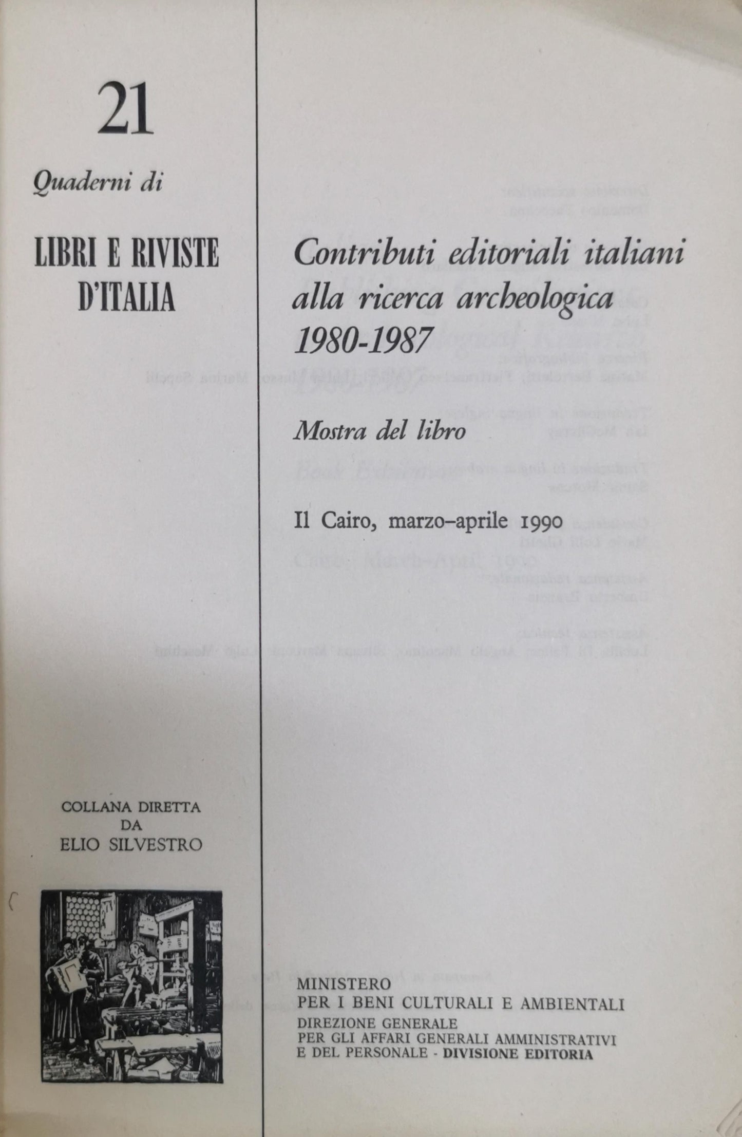Contributi editoriali italiani alla ricerca archeologica. 1980-1987: Mostra del libro
