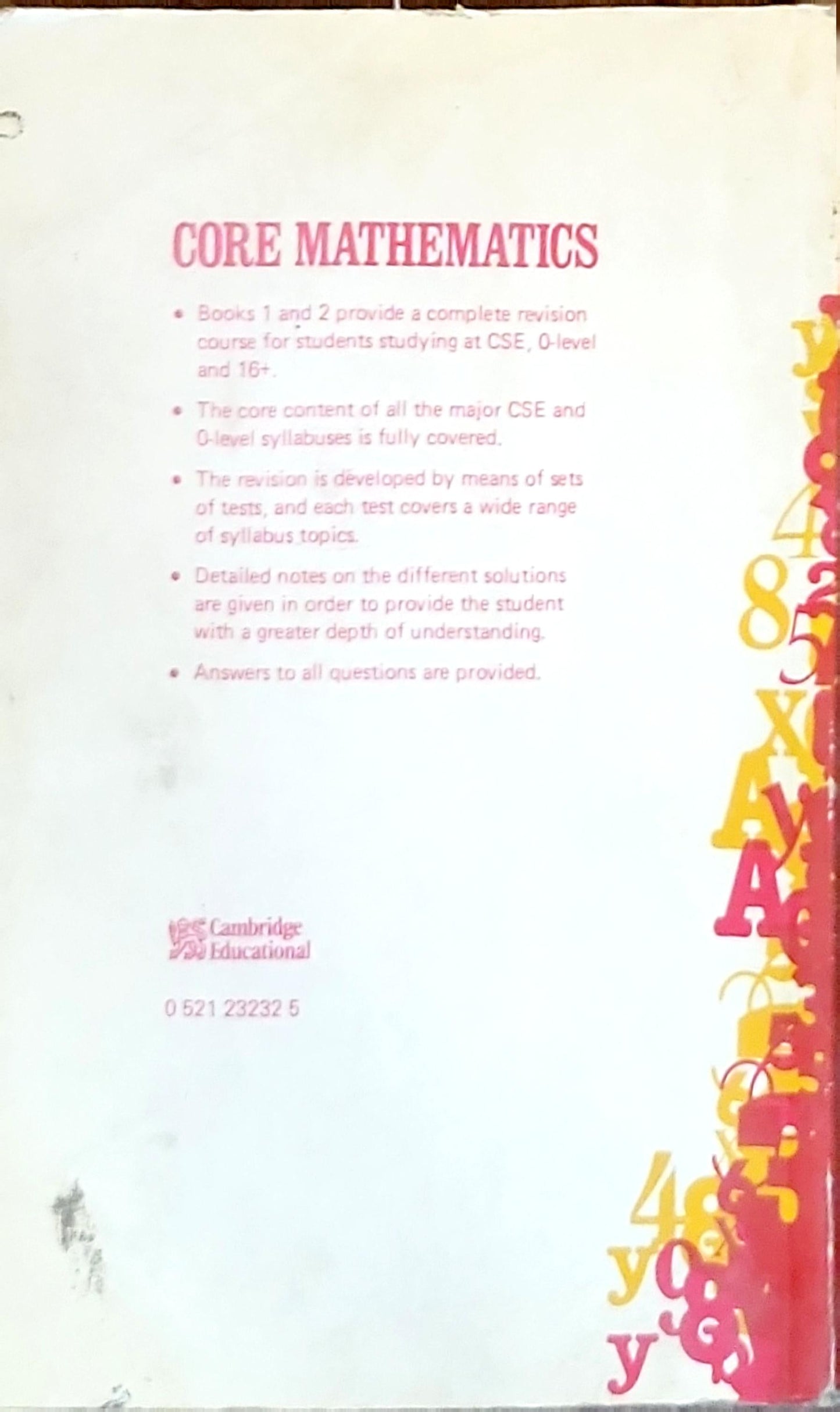 Core Mathematics: Revision tests for first examinations
