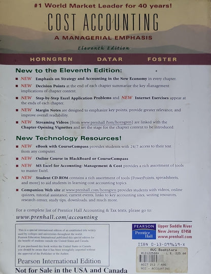 Cost Accounting: A Managerial Emphasis
