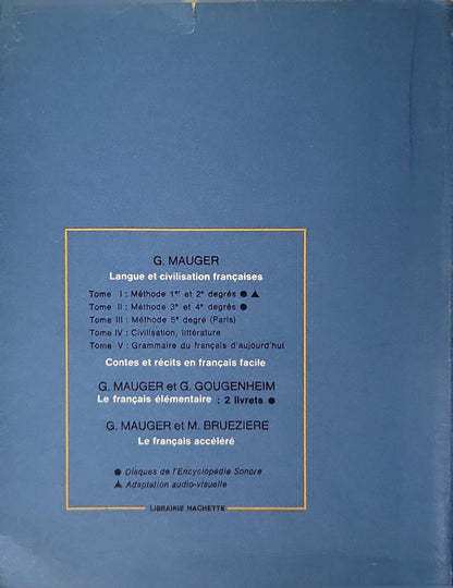 cours de Langue Civilisation Françaises By G. Mauger