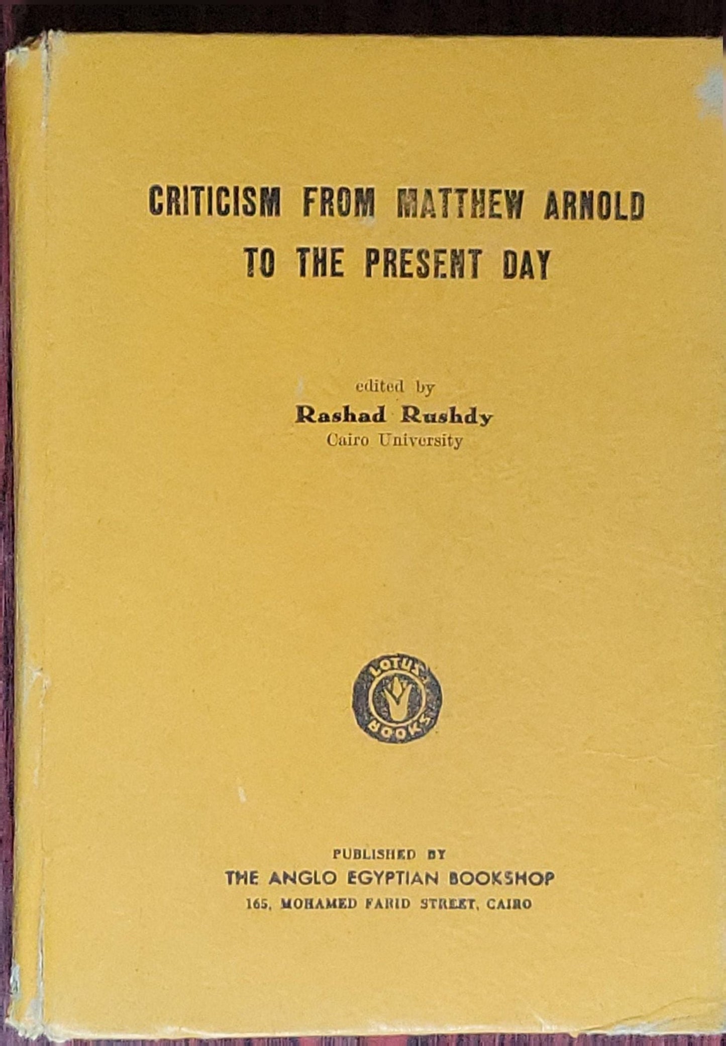 Criticism from Matthew Arnold to the Present Day