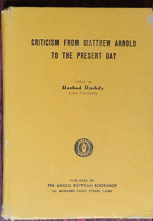 Criticism from Matthew Arnold to the Present Day