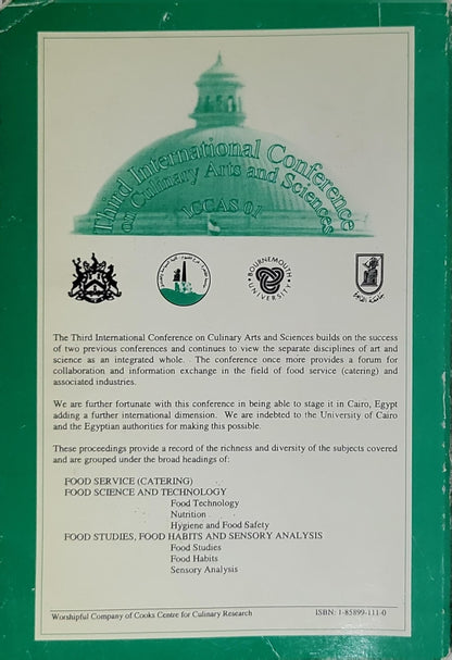 Culinary Arts and Sciences III: Global and National Perspectives By J.S.A. Edwards and M.M. Hewedi