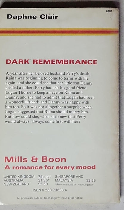 Dark Remembrance: Mills & Boon Romance - 1802 (UK)