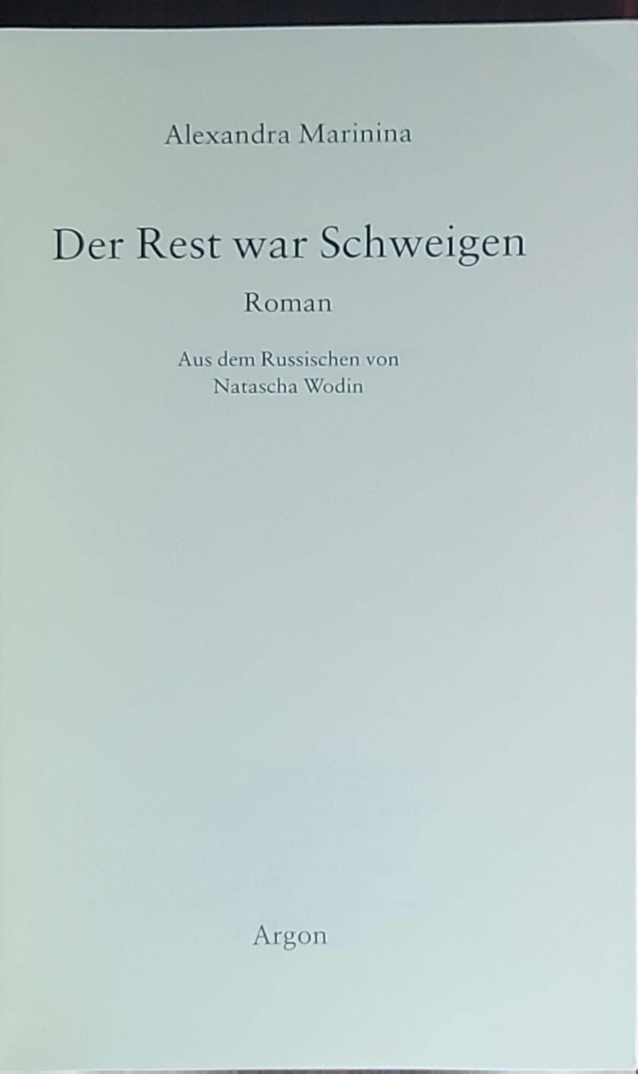 Der Rest war Schweigen: Anastasijas zweiter Fall