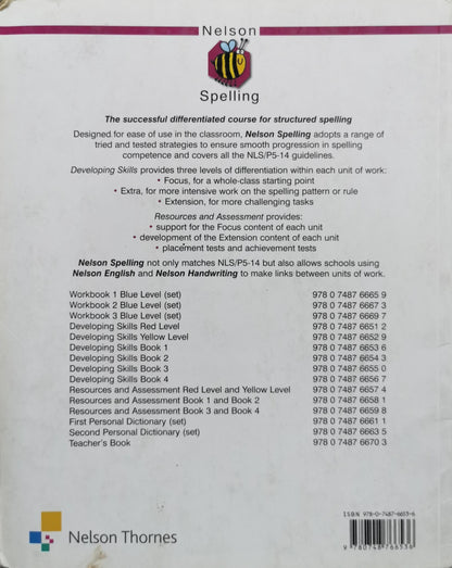 Developing Skills: Nelson Spelling By Nelson Thornes