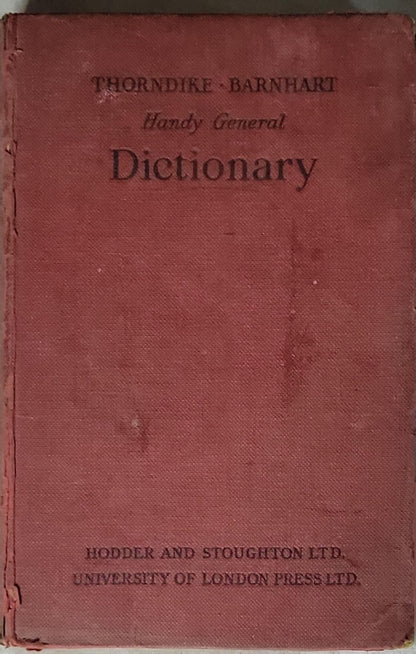 Dictionary: Handy General By Thorndike Barnhart