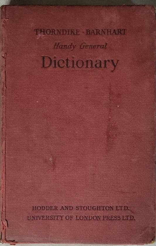 Dictionary: Handy General By Thorndike Barnhart