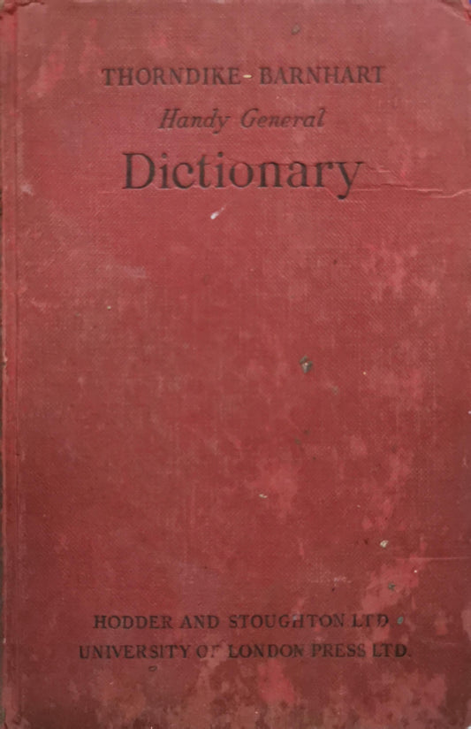 Dictionary: Handy General Dictionary By Thorndike-Barnhart