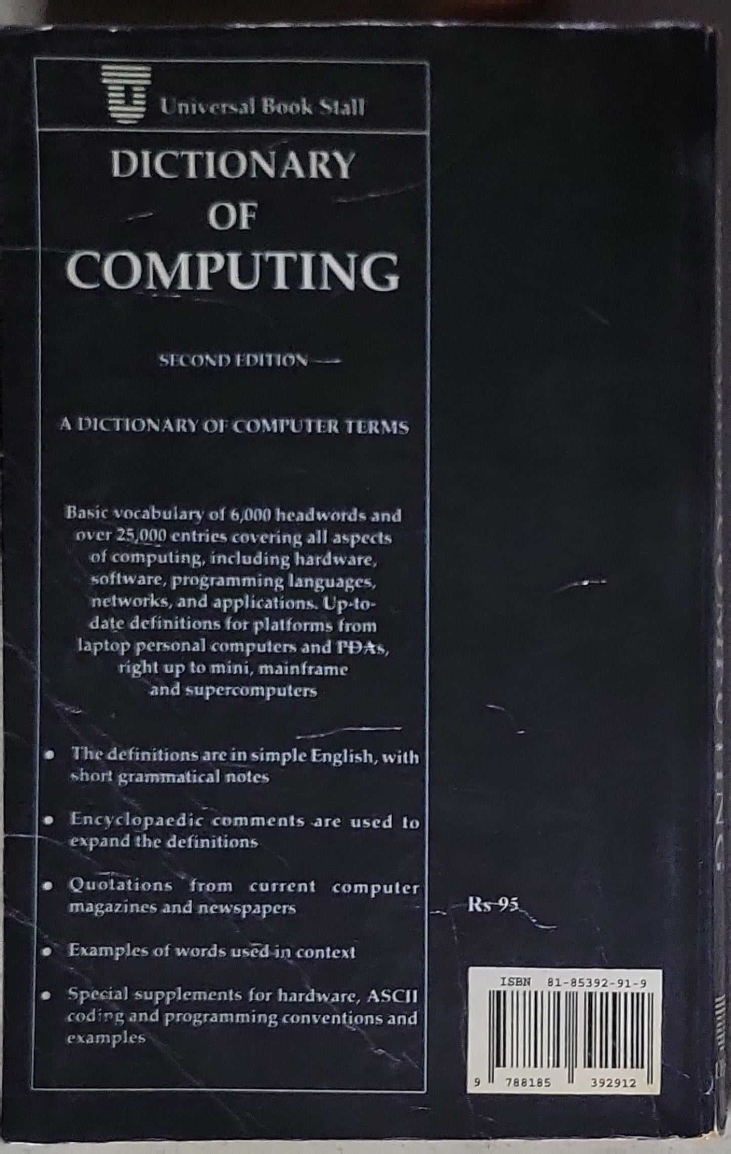 Dictionary of Computing: Second Edition – A Dictionary of Computer Terms