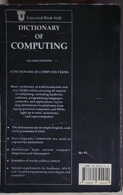 Dictionary of Computing: Second Edition – A Dictionary of Computer Terms