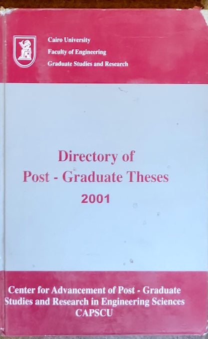 Directory of Post - Graduate Theses 2001