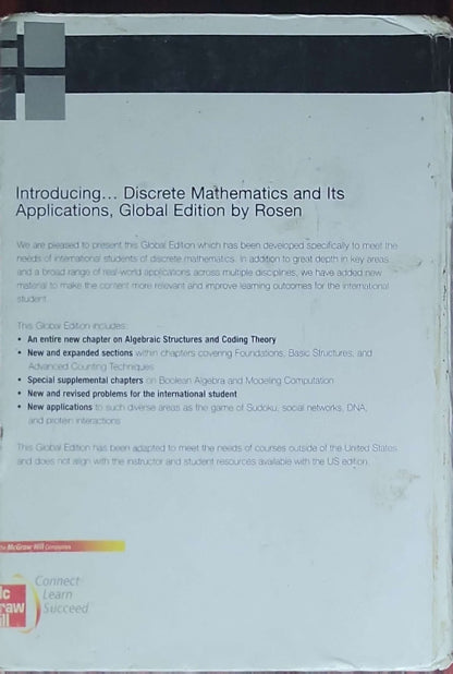 Discrete Mathematics and Its Applications: Global Edition, 7/e (Seventh Edition)