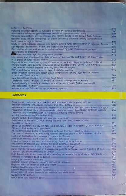 Eastern Mediterranean Health Journal: Vol. 7 Nos 4/5 (July/September) 2001