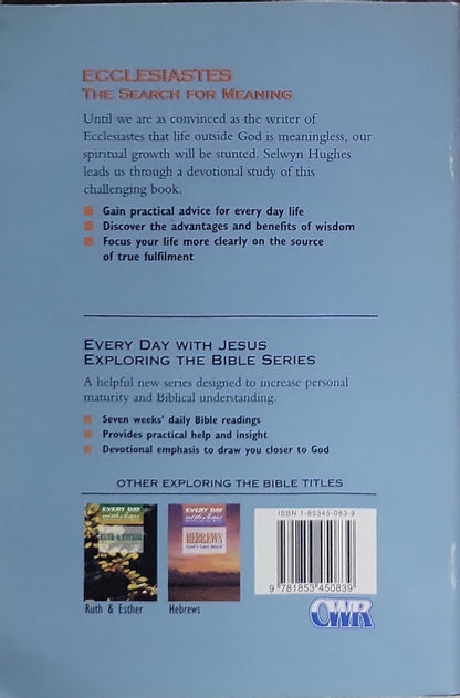 Ecclesiastes: The Search for Meaning: The Search for Meaning