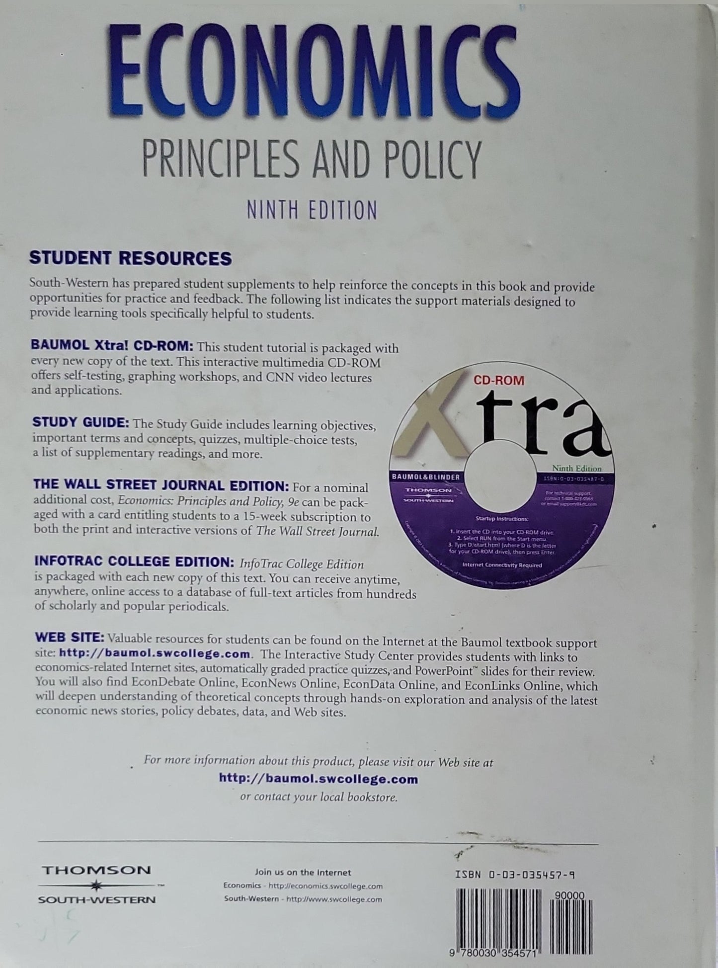 Economics: Principles and Policy: Ninth Edition By William J. Baumol and Alan S. Blinder