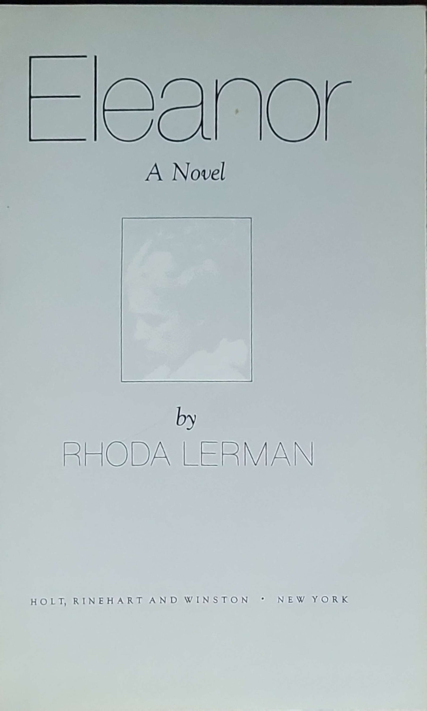 Eleanor: A Novel