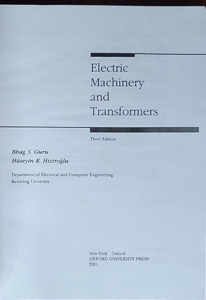 Electric Machinery and Transformers: Third Edition