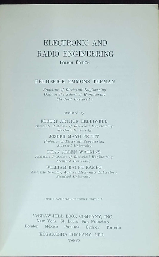 Electronic and Radio Engineering