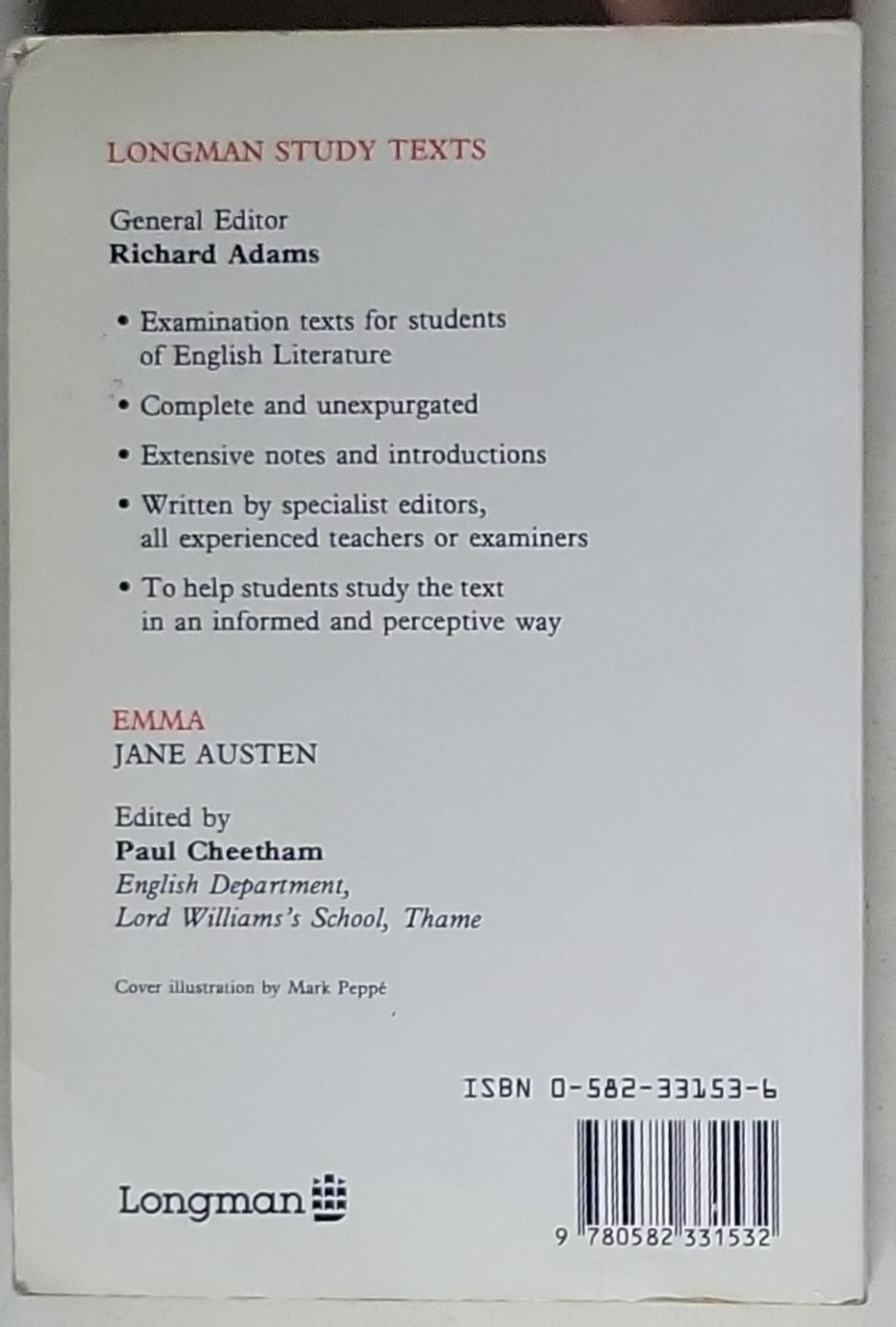 Emma: Longman Study Texts (Longman Study Texts edition)
