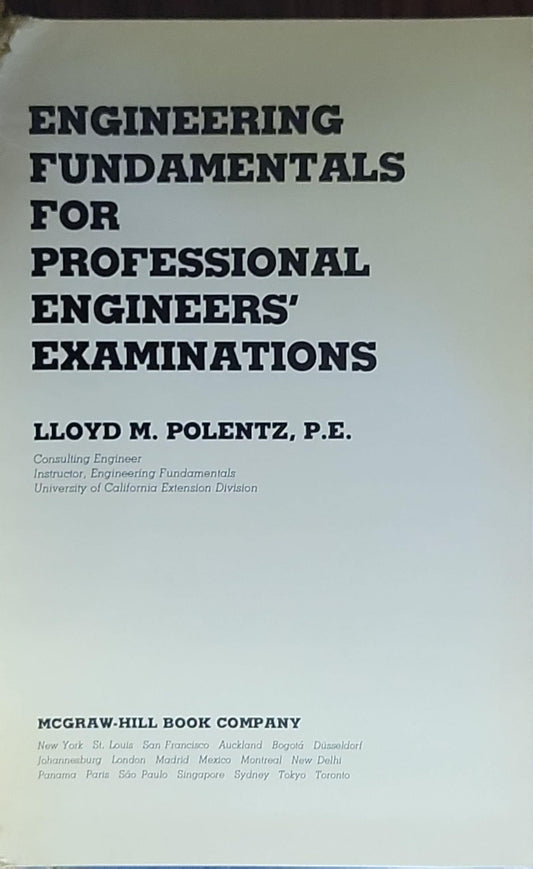 Engineering Fundamentals for Professional Engineers' Examinations