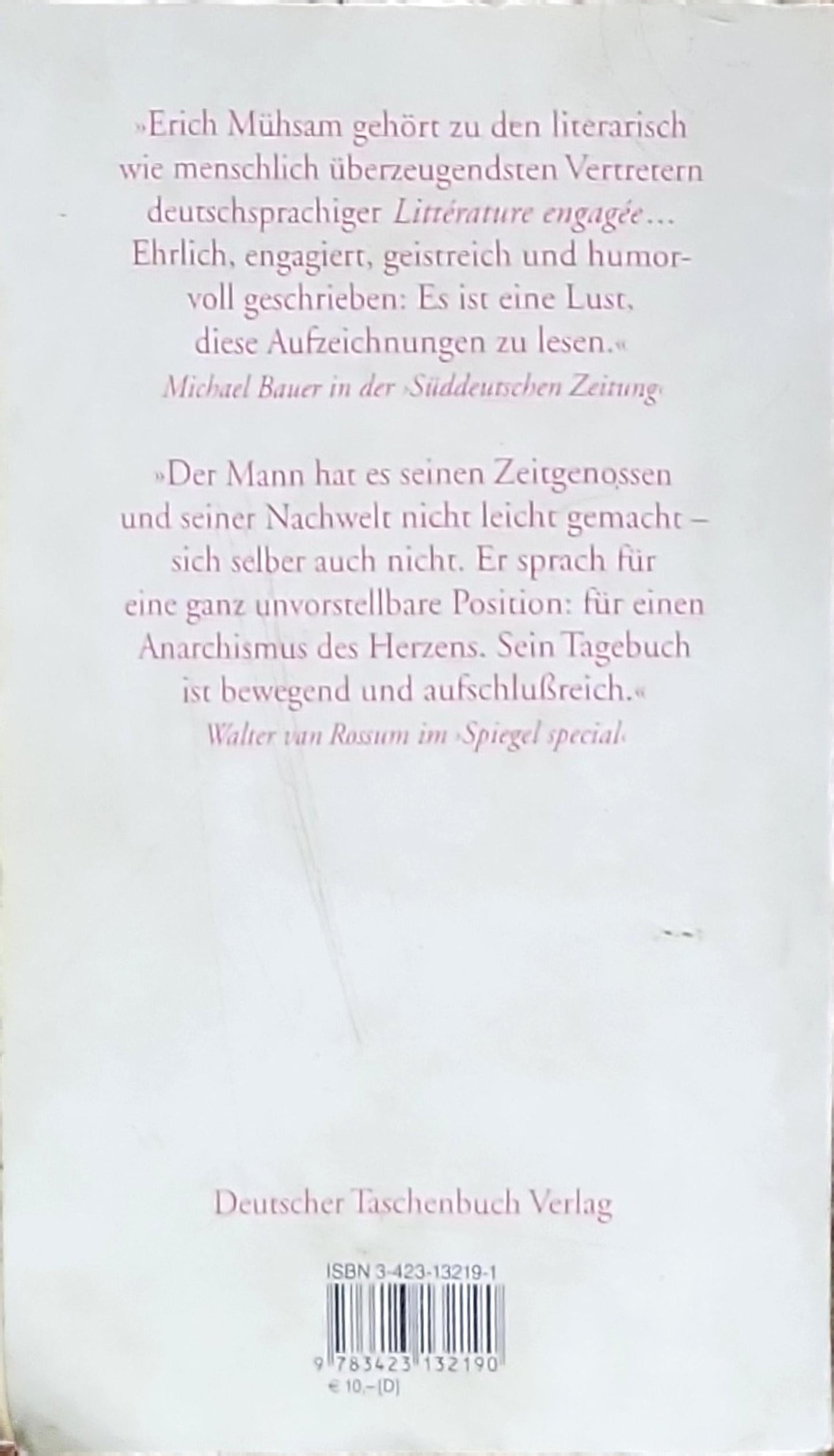 Erich Mühsam Tagebücher: 1910–1924