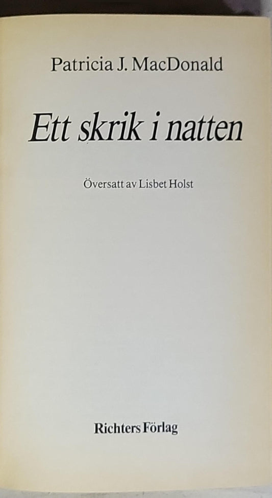 Ett skrik i natten
