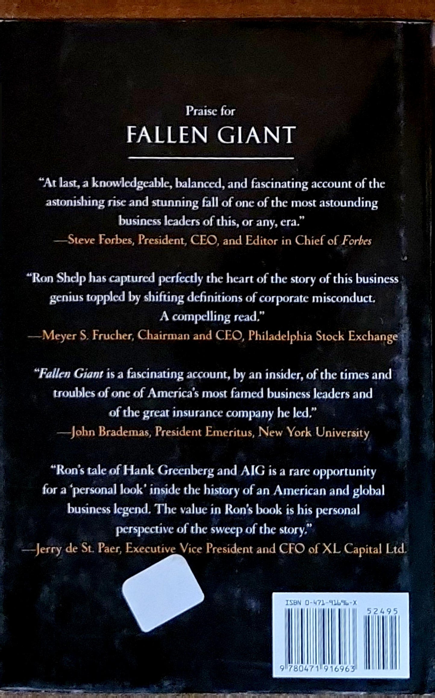 Fallen Giant: The Amazing Story of Hank Greenberg and the History of AIG