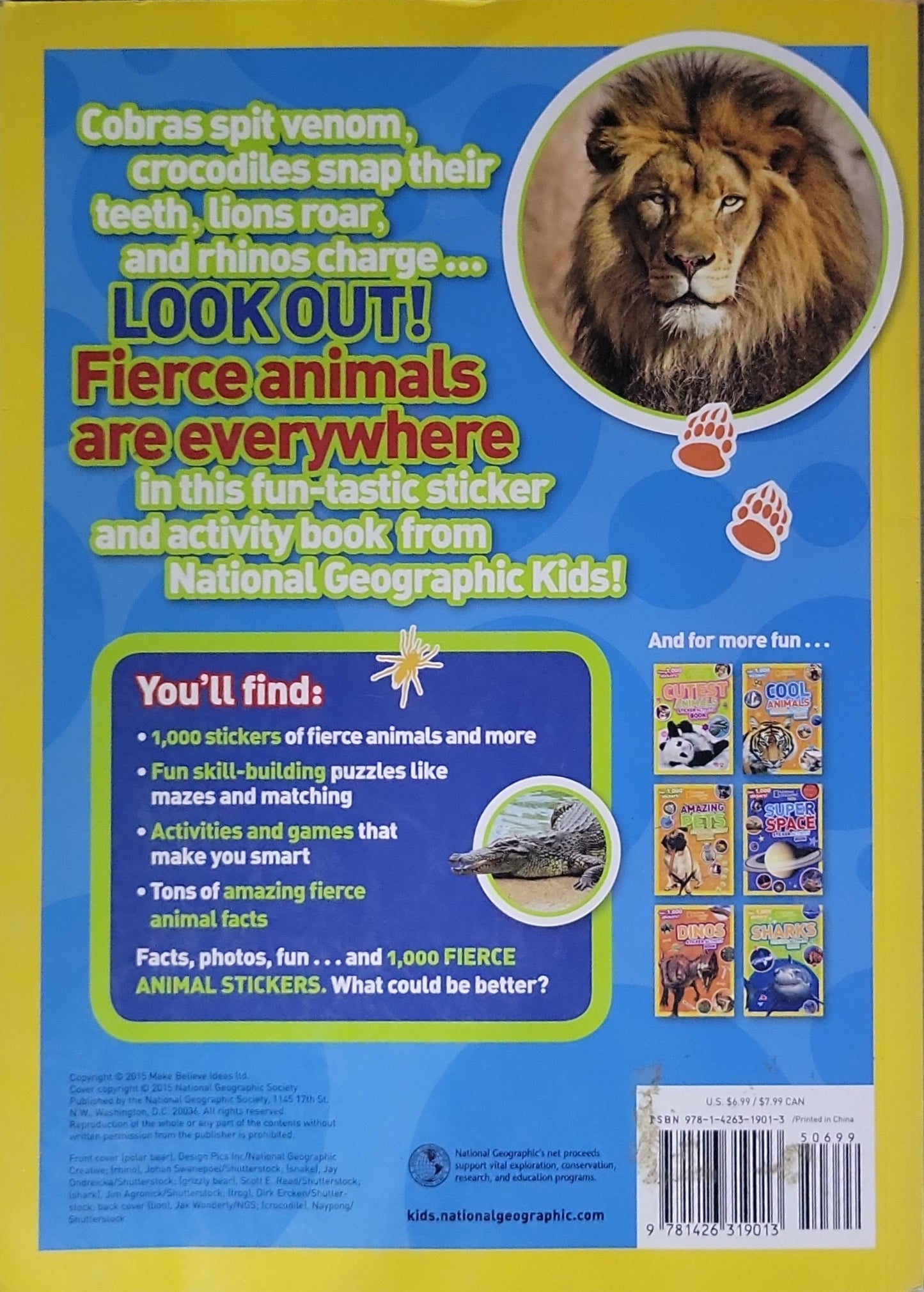 Fierce Animals: Sticker Activity Book