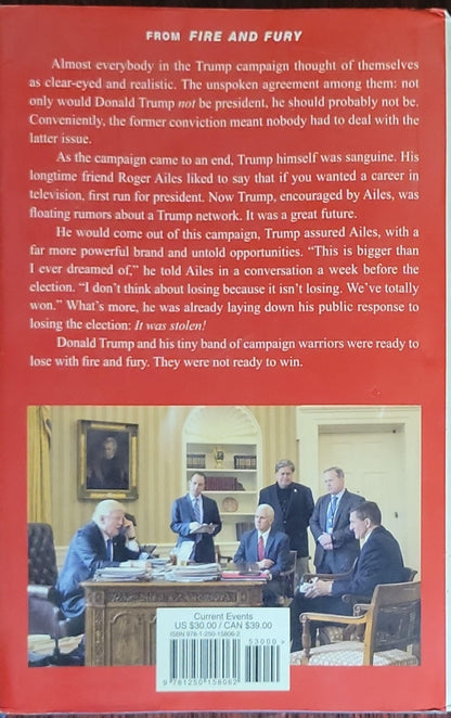 FIRE AND FURY: INSIDE THE TRUMP WHITE HOUSE