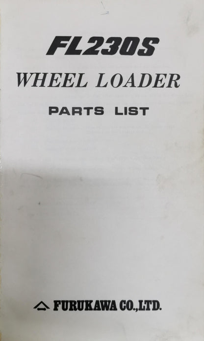 FL230S: Wheel Loader Parts List By Furukawa Co., Ltd.