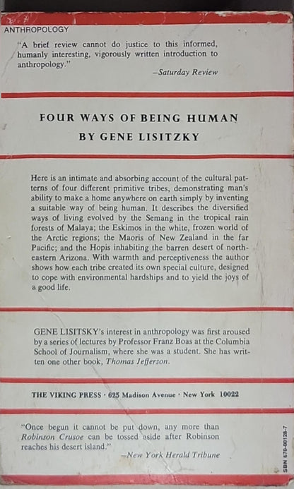 Four Ways of Being Human: An Introduction to Anthropology