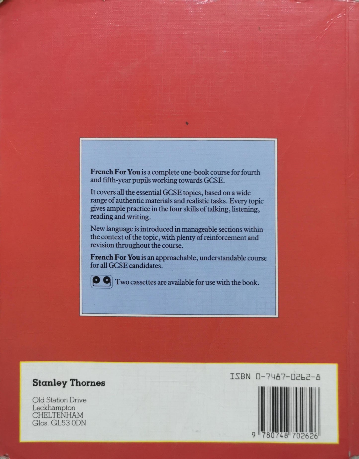 French For You: GCSE Edition By Colin Asher and David Webb